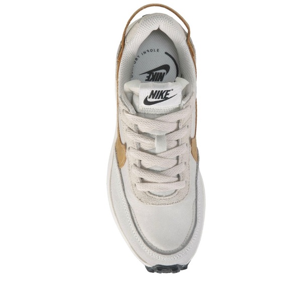 Nike Women's Beige and Gold Sneakers - Picture 3 of 4